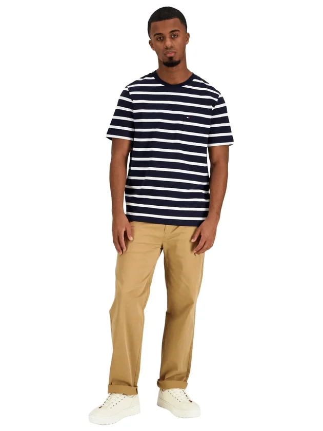 Ess Reg Fit Stripe Pocket Tee