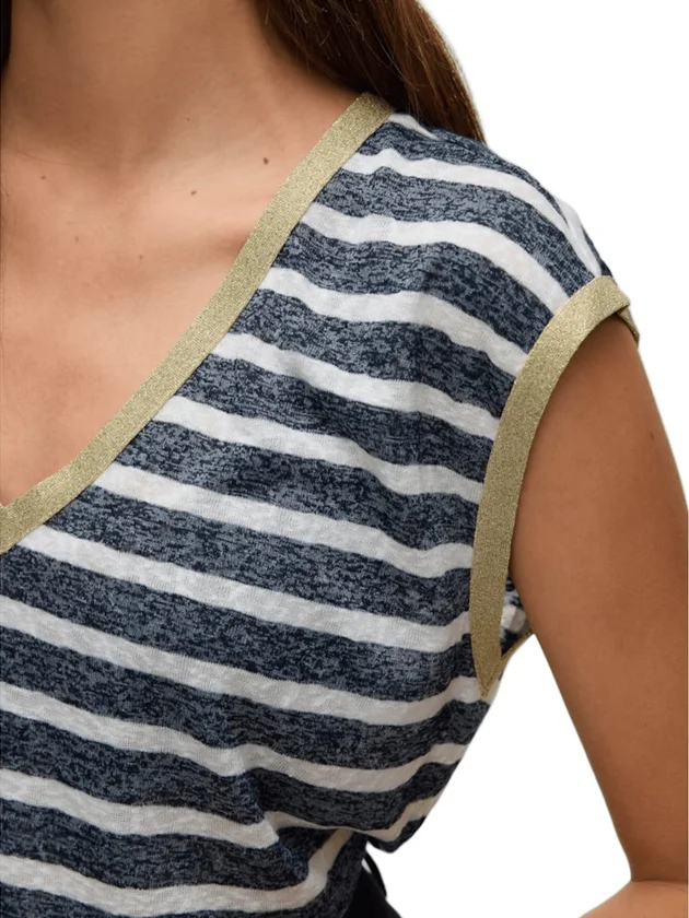 Vmbaldo Stripe Sl V Neck Top