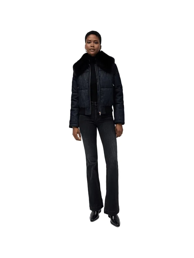Denim Puffer Jacket
