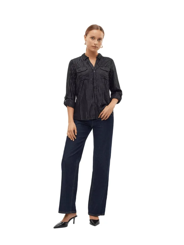Bumpy LS Glitter Shirt Wvn Noos