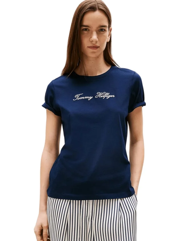 Lurex Script Reg C Nk Ss Tee
