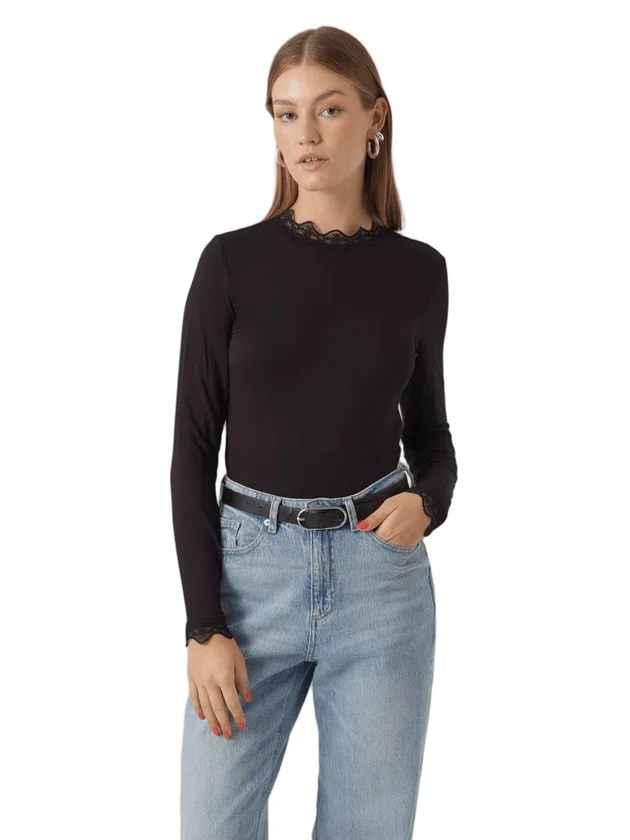 Vmrosa Ls Highneck Top Ga Noos
