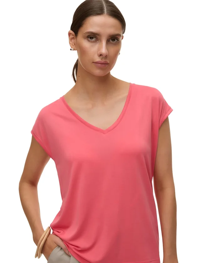 Vmfilli Ss V Neck Tee Noos