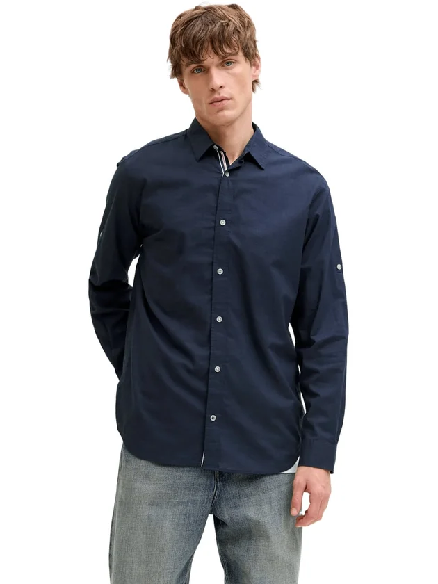 Jjhenry Mix Slub Shirt Ls
