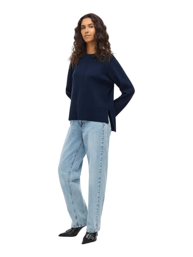 Viostria O Neck L S Knit Top Noos