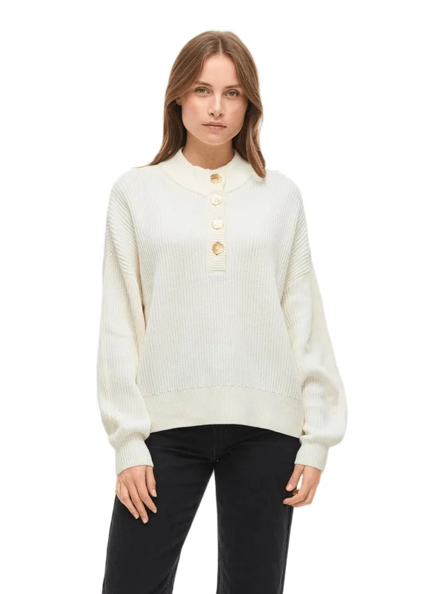 Viching Crew Neck L S Knit Top Noos
