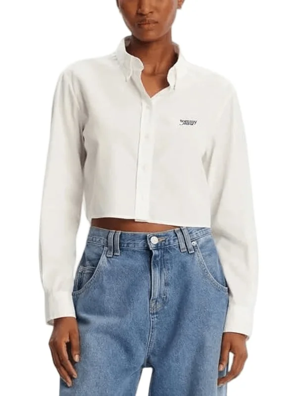 Reg Crop Stripe Poplin Shirt