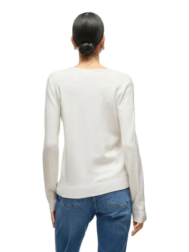 Viril V Neck L S Knit Top Noos