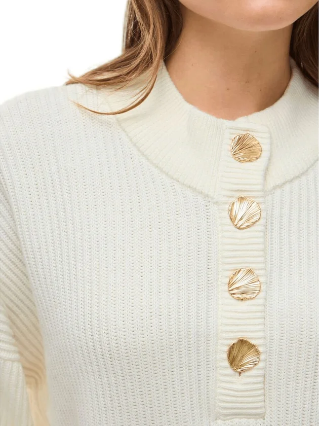 Viching Crew Neck L S Knit Top Noos