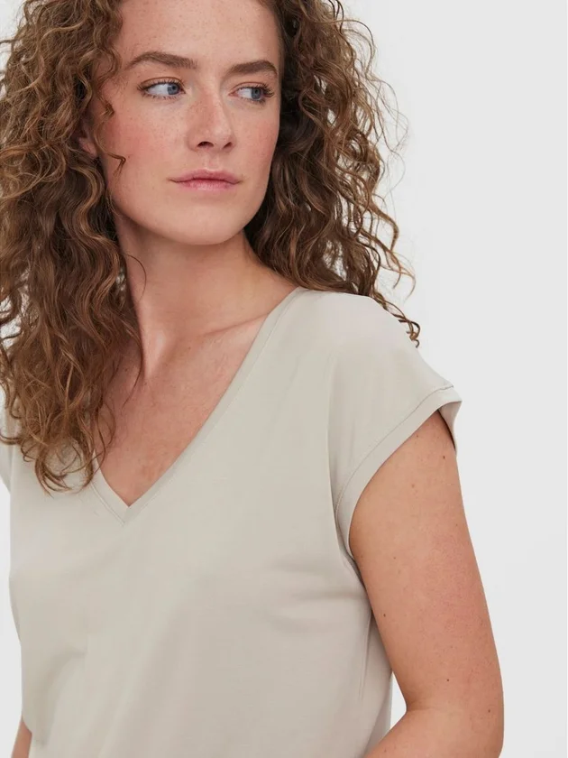 Vmfilli Ss V Neck Tee Noos