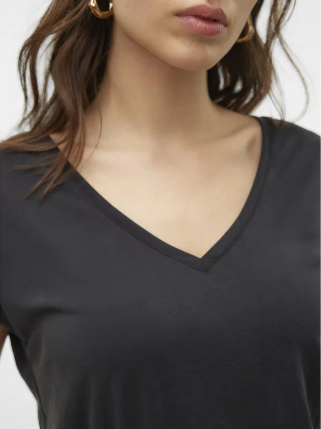 Vmfilli Ss V Neck Tee Noos