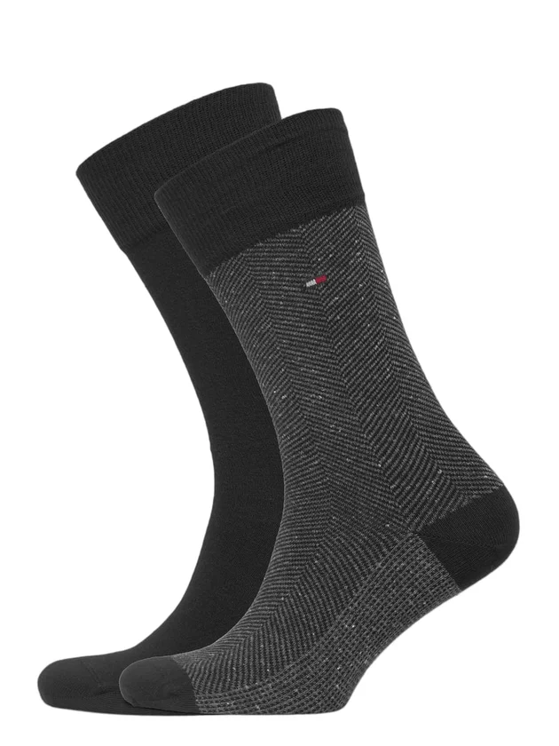Sock 2P Nappy Herringbone