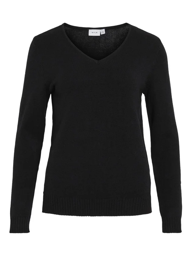 Viril V Neck L S Knit Top Noos