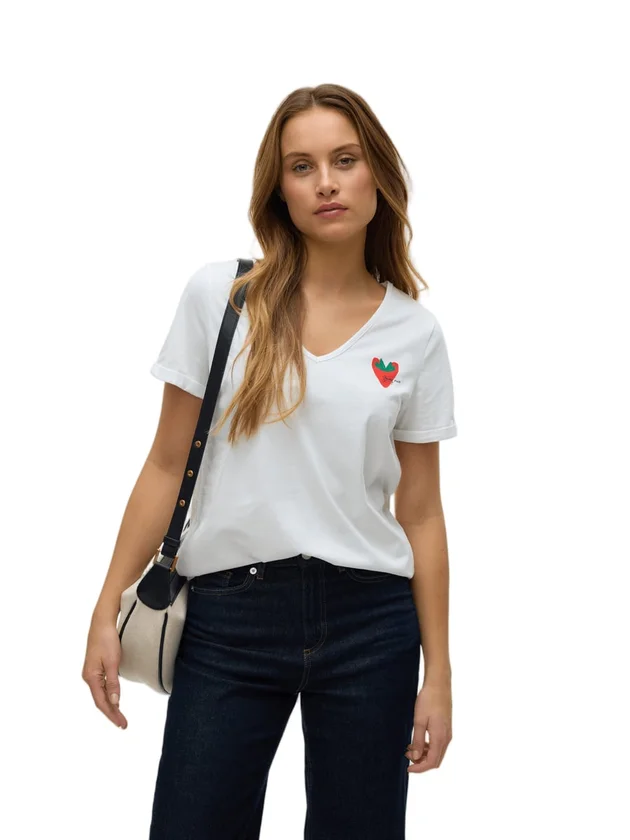 Vmbitona S S V Neck T Shirt Jrs Btq