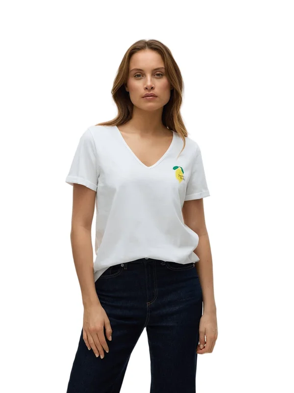 Vmbitona S S V Neck T Shirt Jrs Btq