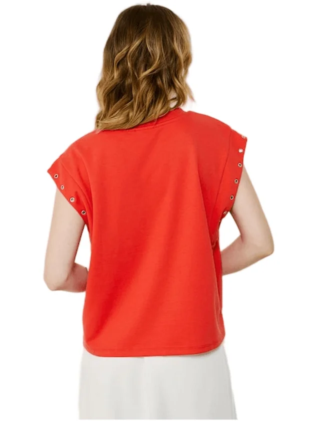 Vieyletti O Neck S S Cp Top