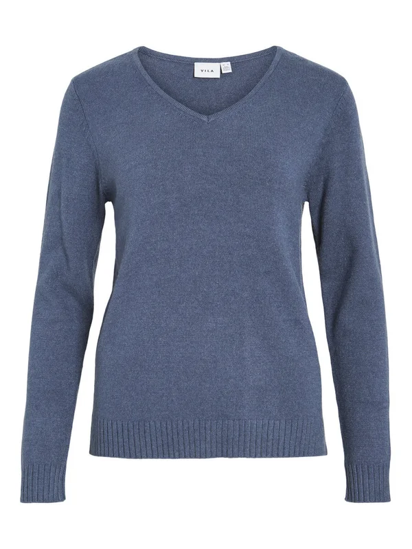 Viril V Neck L S Knit Top Noos
