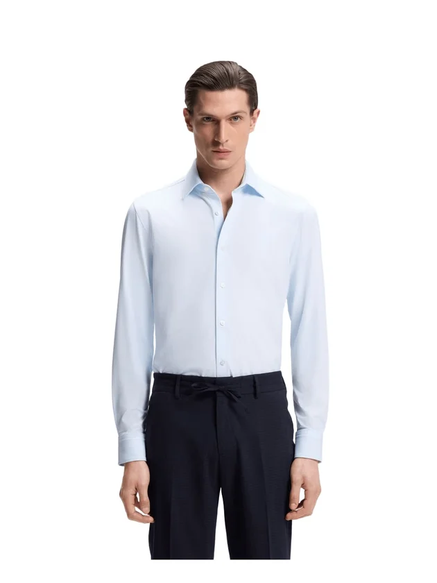 Chemise Slim Jersey Stretch Structuré