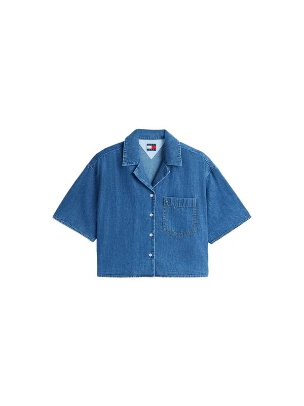 Crop Chambray Shirt Ext