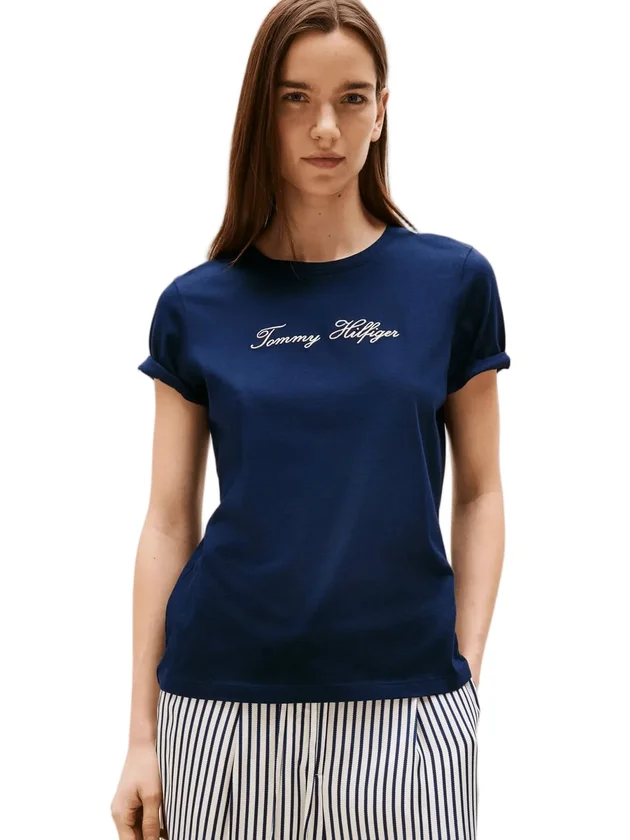 Lurex Script Reg C Nk Ss Tee