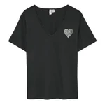 BLACK / ALL-OVER PRINT:ANIMAL HEART W. GOLD FOIL