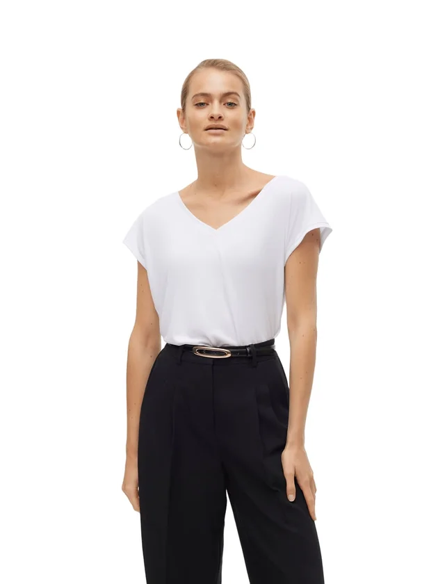 Vmfilli Ss V Neck Tee Noos