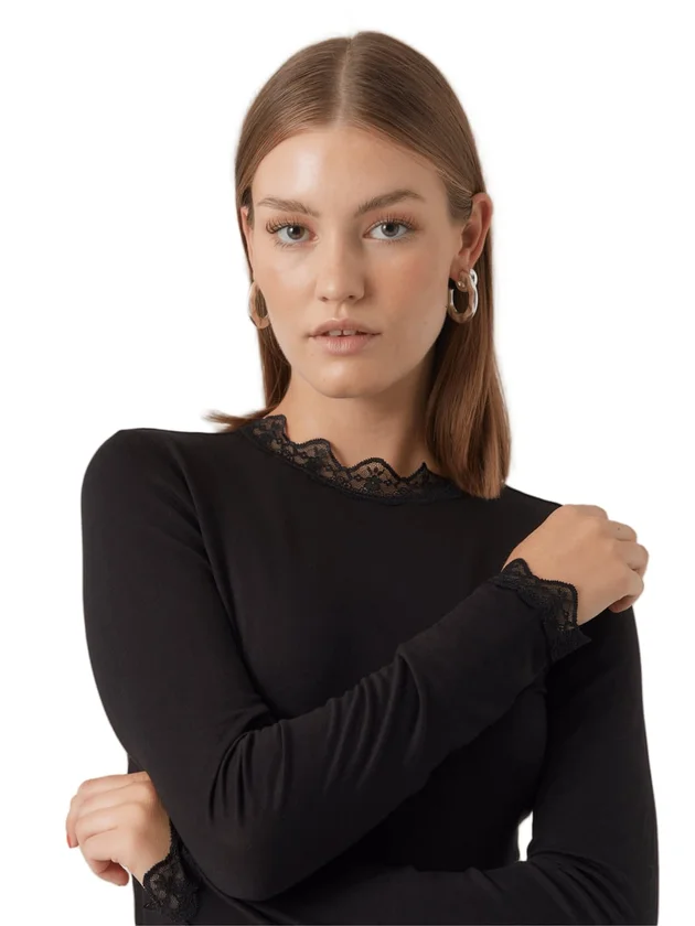 Vmrosa Ls Highneck Top Ga Noos
