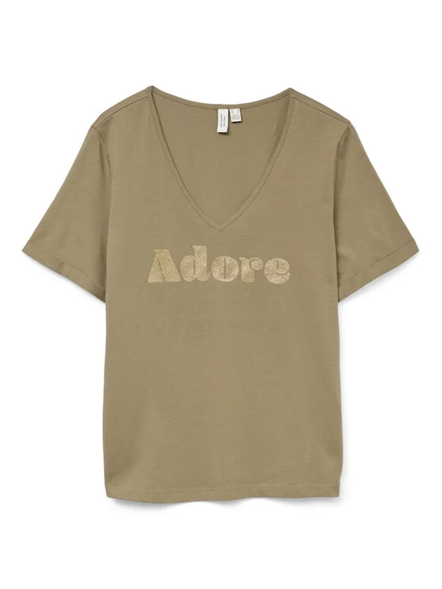 Fadora S S V Neck T Shirt Jrs Btq Ga