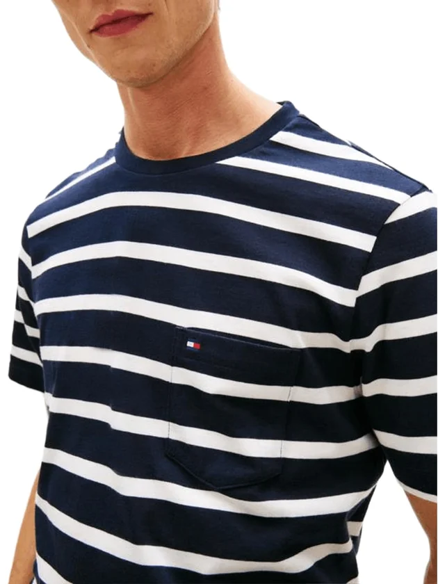 Ess Reg Fit Stripe Pocket Tee