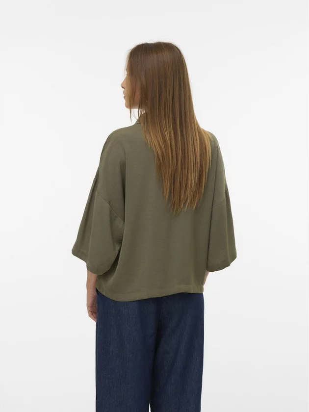 Micelyn 3/4 Shirt Wvn Btq