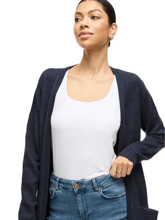 Viril Open L S Knit Cardigan Noos