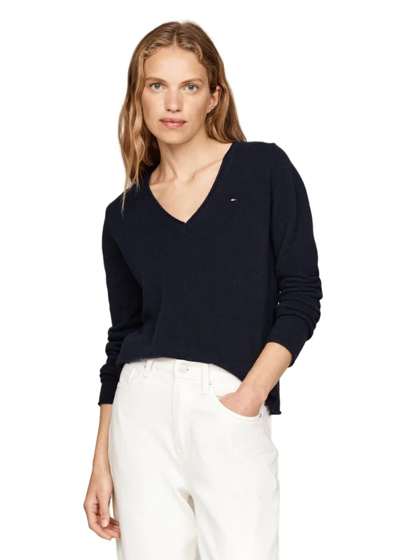 Soft Wool V Nk Sweat