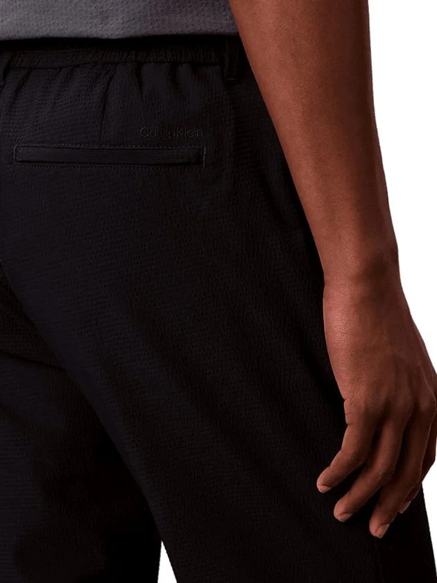 Straight Seersucker Half Elastic