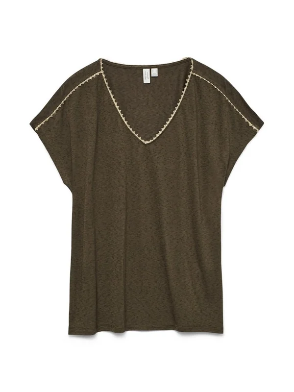 Jackie S L V Neck Top Jrs Btq