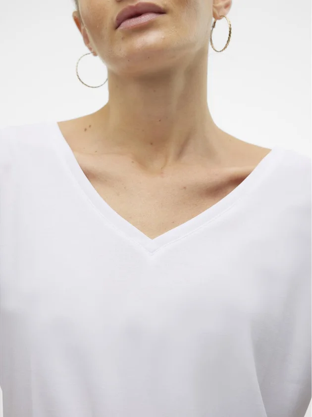 Vmfilli Ss V Neck Tee Noos