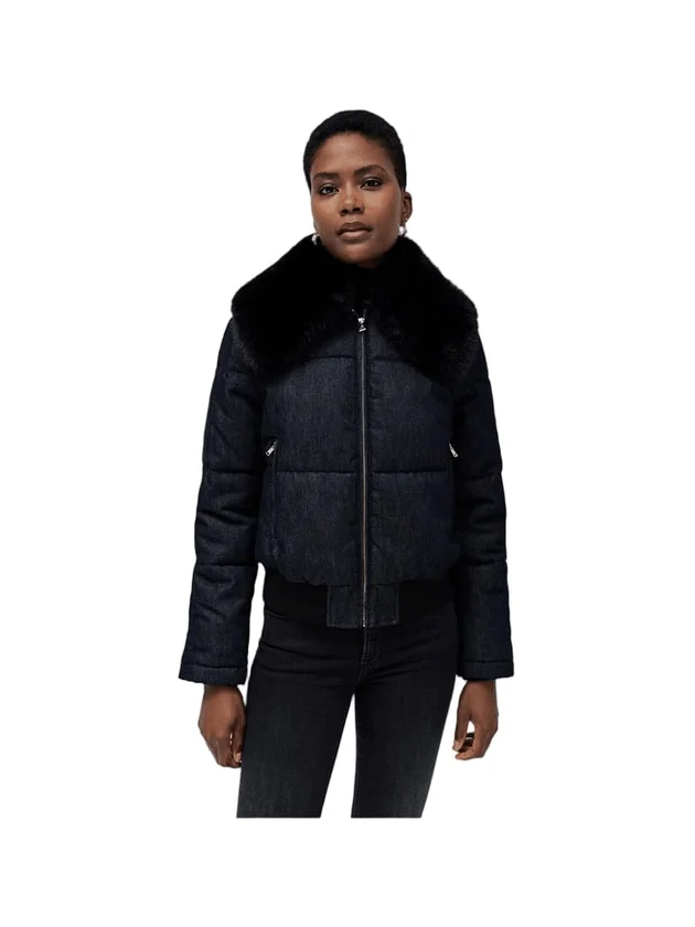 Denim Puffer Jacket