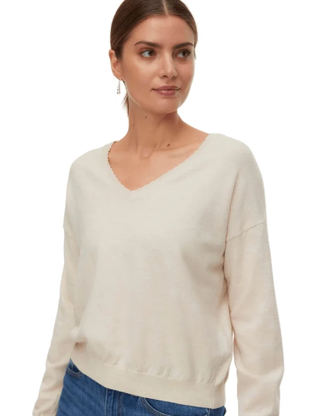Marina LS 2-Way V Neck Pullover