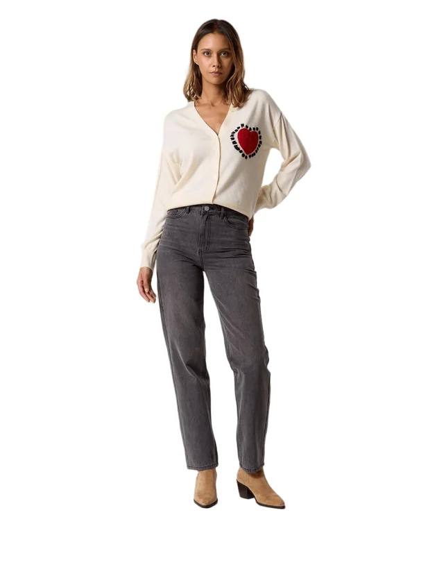 Vilucina V Neck L S Knit Cardigan