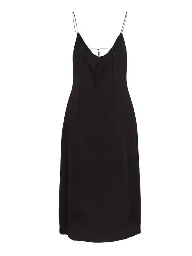 Long Chiffon Button