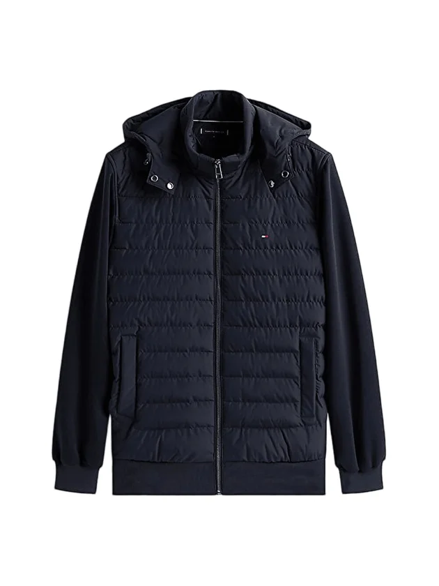 Mix Media Hooded Zip Through
