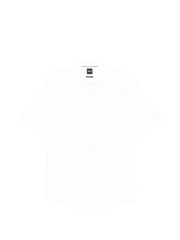 Chemise Regular Fit Rayée Broderie Logo Col Pointu Style Bowling
