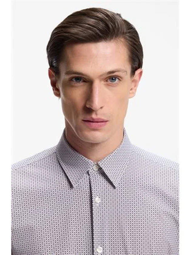 Chemise Slim Jersey Stretch Imprimé Performant