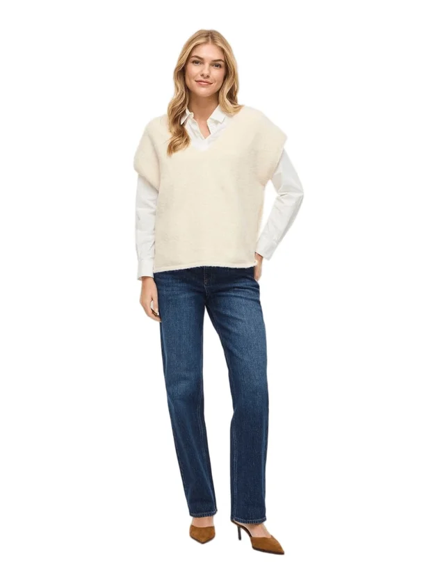 Vibenna Loose S S Knit Top