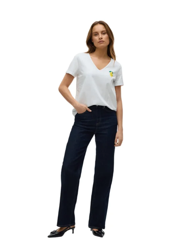 Vmbitona S S V Neck T Shirt Jrs Btq