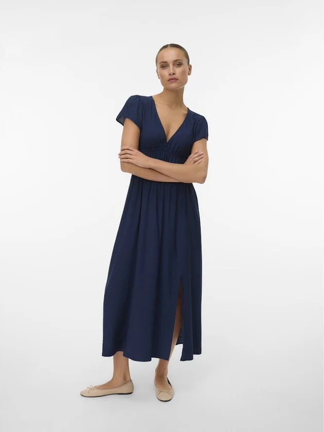 Nellie V Neck Ss 7 8 Dress Wvn Ga