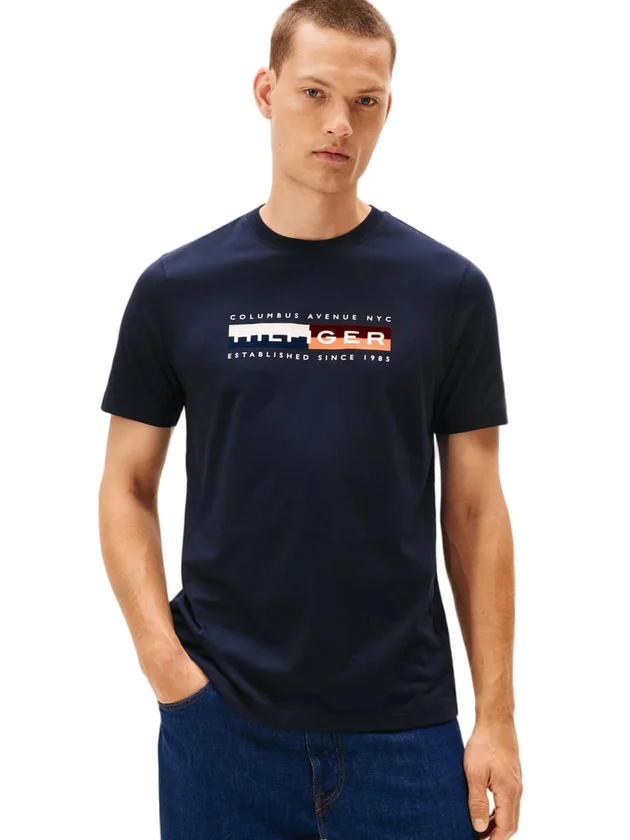 Colour Block Graphic Tee