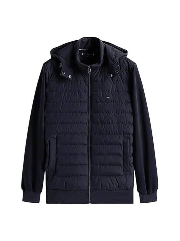Mix Media Hooded Zip Through