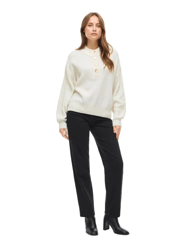 Viching Crew Neck L S Knit Top Noos