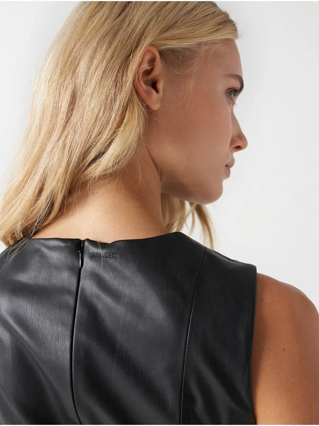 Faux Leather Mini Dress