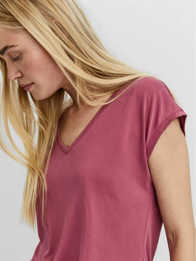 Vmfilli Ss V Neck Tee Noos